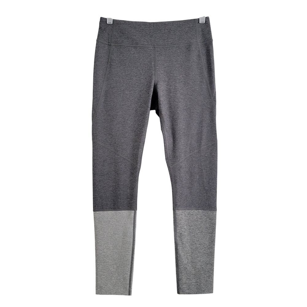 Outdoor Voices 7/8 Dipped Warmup Graphite Gray Colorblock Leggings Size Medium - Picture 3 of 6
